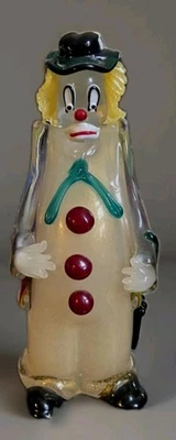 Vintage 1994 Authentic Murano Glass Venice Italy Hand Blown Filled W/Gold Flecks - Image 1 of 4