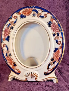 Masons "Blue Mandalay" - Free Standing Oval 10x8cm Photo Frame, Glazed - VGC - Picture 1 of 9