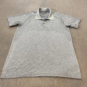 Lululemon Poloshirt Herren Large grau Training Performance Sport Golf Oberteil - Bild 1 von 11