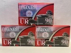 Maxell UR-90 3PK Normal Bias Audio Cassettes 90 Minute With Cases Sealed / New - Picture 1 of 4