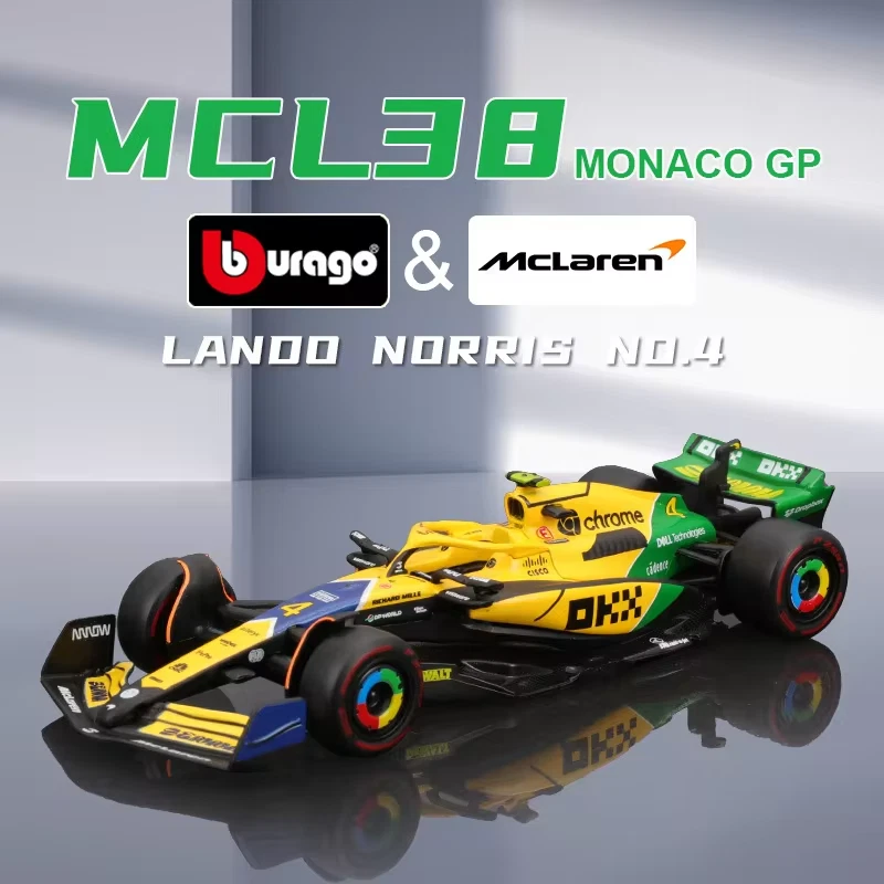 Bburago 1:43 2024 F1 Mclaren MCL38 Monaco Grand Prix Monaco, 2024, Norris, Mclar - Immagine 1 di 4