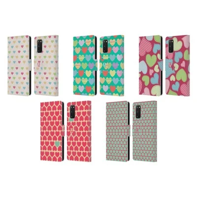 HEAD CASE HEART PATTERN LEATHER BOOK CASE & WALLPAPER FOR SAMSUNG PHONES 1 - Image 1 of 4