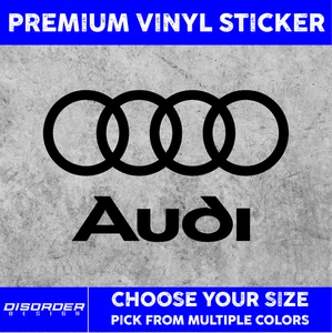 AUDI [VINYL STICKER]-for Car/Truck WINDW-LAPTOP-FOLDER-YOU PICK COLOR/SIZE - Bild 1 von 6