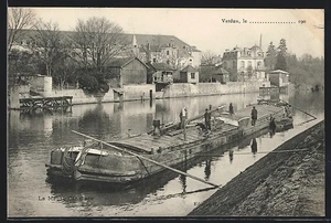 CPA Verdun, La Meuse Canalisée, Frachtkahn - Picture 1 of 2