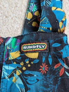 Beautiful, Run & Fly Mini Pinny, 10 , Blues , Rainbows and discreet Dinosaurs. - Picture 1 of 4