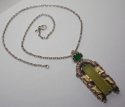 Collar Colgante Nicky Butler Calcedonia Esterlina Prasiolita y Esmeralda [115GRA] Foto 1 de 4