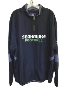SEATTLE SEAHAWKS NFL Authentic Sideline RBK 1/4 Zip Pullover Jacket Men’s XL - Picture 1 of 21