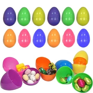 Huevos de Pascua grandes de 7,5 cm de relleno rellenables juego de caza de huevos hueco regalo golosina 12 24 48 - Imagen 1 de 2