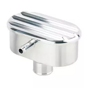 Cubierta de válvula de empuje ovalada con aleta para PCV respirador cuello 1" aceite balancín Ford Mopar Chevy - Imagen 1 de 1