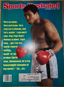 MUHAMMAD ALI Sports Illustrated Holmes Preview Magazine. Sept 1981 Vintage - Bild 1 von 7