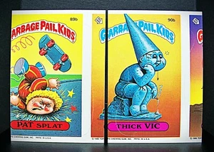 GPK 1986 3rd Series, ADJOINING MISCUT Error Cards #89b PAT & #90b Thick VIC, OS3 - Picture 1 of 7