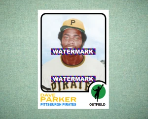 Dave Parker Pittsburgh Pirates 1973 Style Custom Baseball Art Card - Picture 1 of 2