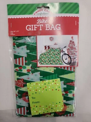 Jumbo 72"x60" Bolsa de Regalo Verde con Tarjetas y Etiquetas - Bolsa Gigante para Bicicleta Navidad Foto 1 de 3