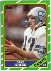1986 Topps Dave Krieg Seattle Seahawks NFL Karte #201 - Bild 1 von 2