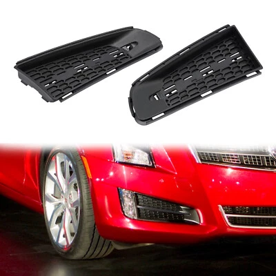 Left+Right Side Fog Light Cover Grille Trim For Cadillac ATS 2013-2014 NEW USA - Imagem 1 de 4