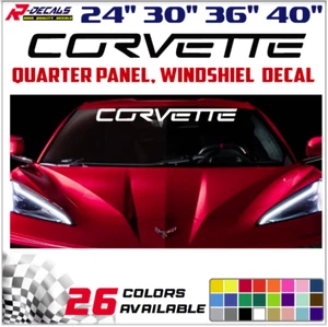 Windshield decal car sticker banner graphics window for OR fits CORVETTE - Picture 1 of 6