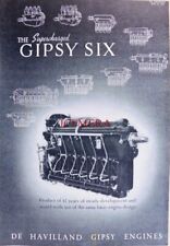 D.H. 'GIPSY SIX' Supercharged Aero Engine ADVERT #1 Original WW2 Print Ad 675/77