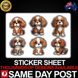 Calcomanía de vinilo CAVALIER KINGS barata Charles Spaniel animal lindo - Imagen 1 de 1