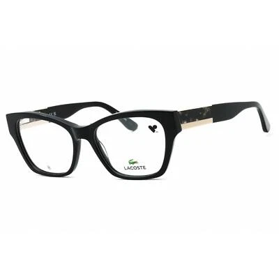 Lacoste Women's Eyeglasses Black Cat Eye Full Rim Acetate Frame L2919 001 - Image 1 of 2
