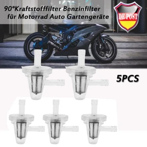 5xBenzinfilter Sprit Kraftstofffilter 90 grad 6-7mm Auto PKW Motorrad Für Roller - Picture 1 of 9