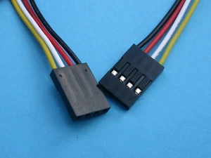 100 pcs Pitch 2.54mm 4 Pin 26AWG Jumper Wire Female to Female 4 Color 30cm 300mm - Afbeelding 1 van 2