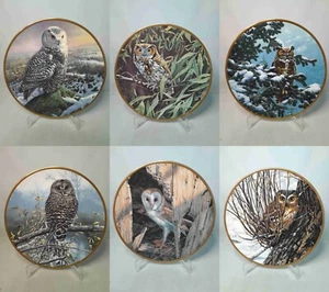 Your Choice of Hamilton Plates NOBLE OWLS OF AMERICA Spode Plate Seerey Lester - Picture 1 of 8