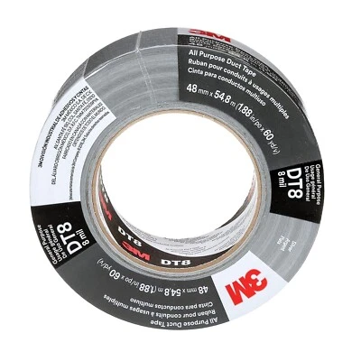 3M™ All Purpose Duct Tape DT8, Silver, 48 mm x 54.8 m, 8 mil - Image 1 of 4