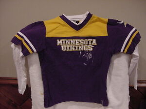 CUTE Minnesota Vikings Girls Sz 10-12 Long Sleeved Reebok Shirt, NEW&NICE!!