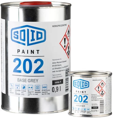 Peinture industrielle pour béton base de résine époxy Solid Paint 202 gris 1l - Photo 1/4