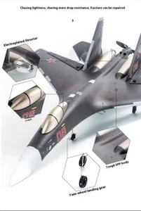 Rc Plane Foam Aircraft Remote Control Model 4-Channel Su 35/J16 - Picture 1 of 8