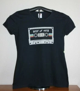 Best of 1978 Cassette Music Tape- 1978 T-Shirt Ladies, Medium in Black - Picture 1 of 8
