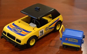 VINTAGE PLAYMOBIL HELLA VALVOLINE RALLY RACE CAR YELLOW #3524 - Picture 1 of 5