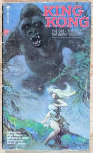 KING KONG by Edgar Wallace & Merian C. Cooper 1976 1st ACE FRAZETTA COVER Art - Foto 1 di 5