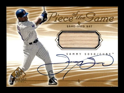 2001 SP Game Bat #S-SS Sammy Sosa Piece of the Game Autograph - Image 1 of 2