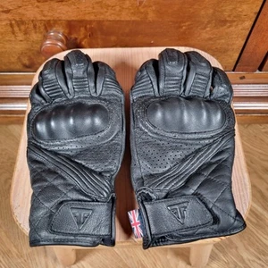 Triumph Harleston Gloves Black Leather Motorcycle Gloves Size Small MGVS20121 - Picture 1 of 6