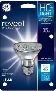NEW For GE Light Reveal1 Direction PAR20 Indoor Floodlight Bulb 35W 270-Lu 74869 - Picture 1 of 5