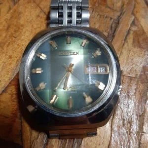 CITIZEN Wristwatch CITIZEN Seven Star V2 25 Jewels Automatic Vintage Green Dial - Picture 1 of 8
