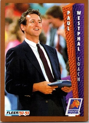  1992 Paul Westphal Coach Suns 184 Fleer Football Sports Trading Card  - Image 1 of 2