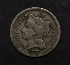 1870 Three Cent Nickel Fine Lot 2560 - Picture 1 of 2