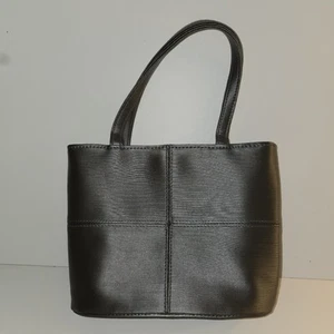 Elizabeth Arden Silver Gray Satin Evening Special Occasion Bag Snap Closure - Picture 1 of 5
