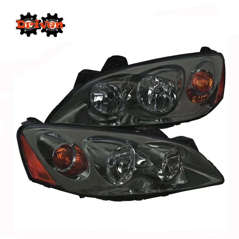 Para: 05-10 Pontiac G6 Faros Cromo Ámbar Lente Ahumada Estilo OE Par de Lámparas Foto 1 de 2