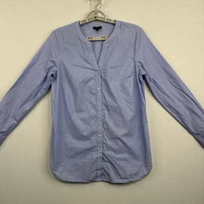 Talbots Women’s Size Small Long Sleeve Button Up Shirt 100% Cotton Blue - Image 1 of 4