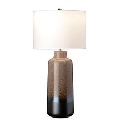 Lampada Da Tavolo MYNDIR Marrone Crema Ceramica H:76cm Soggiorno Camera Da Letto - Immagine 1 di 2