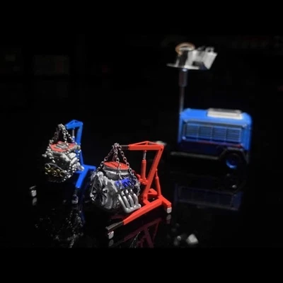 1/64 Diorama Garaje Motor Colgador Modelo Reparación Taller Escena Accesorios Prop Foto 1 de 4