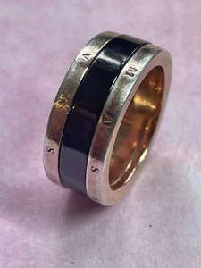 VINTAGE SILVER SILVER GILT ROSE GOLD COLOR RING SIZE N 1/2 THOMAS SABO - Picture 1 of 12