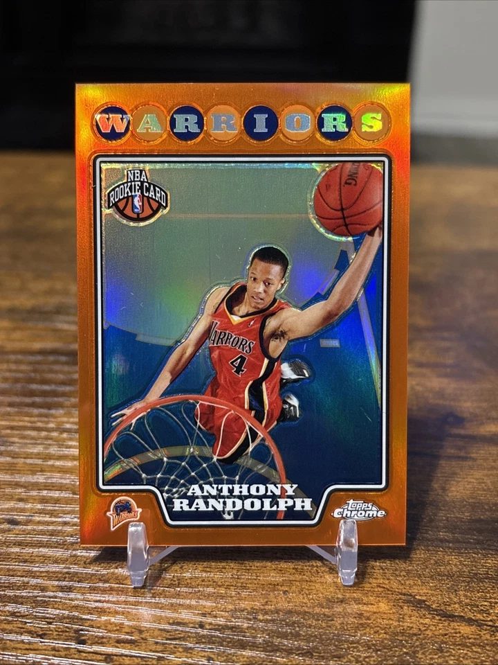 2008-09 Topps Chrome Orange Refractor /499 Anthony Randolph #193 Rookie RC - Image 1 of 2