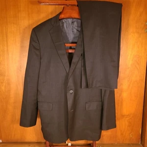 Brooks Brothers Suit 42L 1818 Regent Flat Front 38Wx30 Gray - Picture 1 of 14