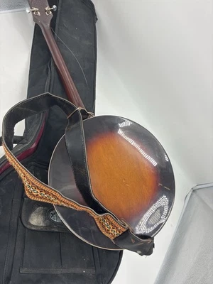Vintage 5-Saiten Banjo M103R mit Koffergurt - braucht Arbeit - wie abgebildet für Reparatur - Bild 1 von 4