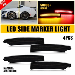 Luces LED delanteras + traseras LED ámbar ahumado y rojas Fit 2024 2025 para Ford Mustang - Imagen 1 de 14