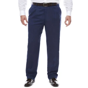 Pantalones plisados elásticos de mezcla de lana Stafford 58" W X 32" L nuevos precio de venta sugerido por el fabricante 115,00 USD - Imagen 1 de 2